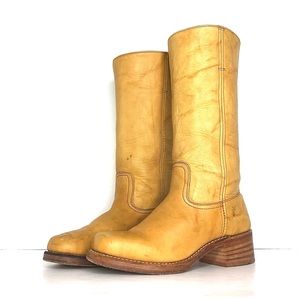 Frye 14L Campus Banana Square Toe Pull On Riding Boots Women’s 9 Shoes